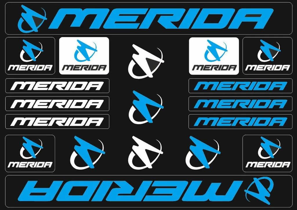 Bicycle Vinyl Stickers – Compatible with Merida Bikes – Blue