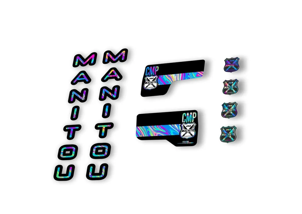 Manitou Machette Comp 2020 Fork Suspension Decal Kit Sticker Set Oil Slick 1