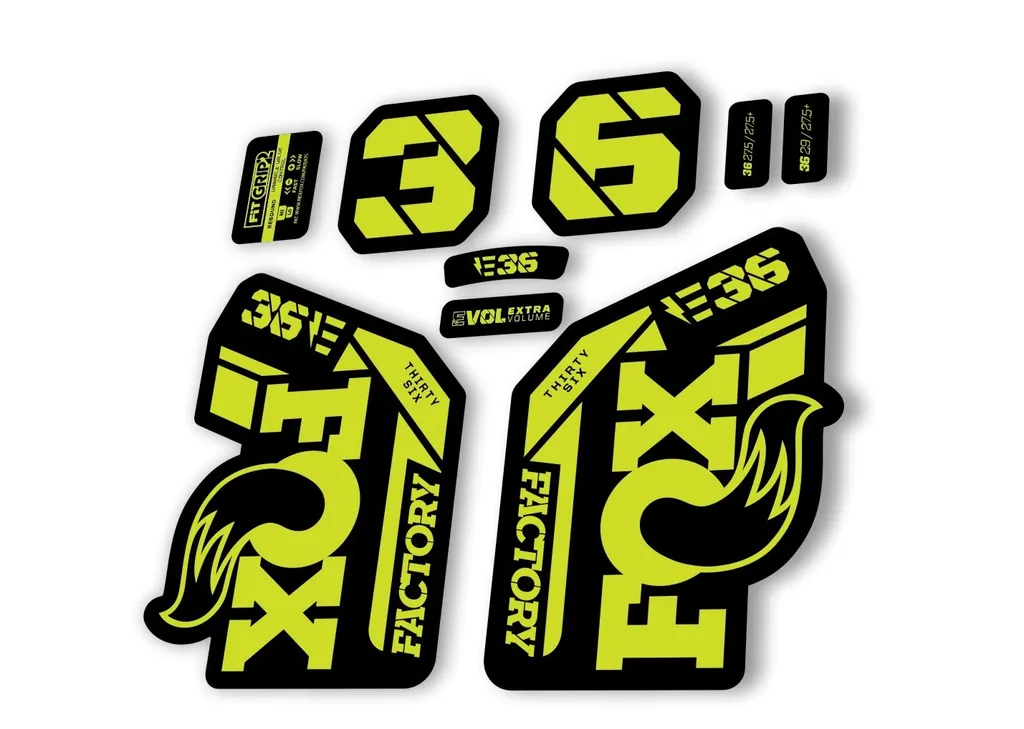 FOX 36 E-Bike Fork Decal Sticker Set 2021 Factory MTB Suspesion Graphic L. Green