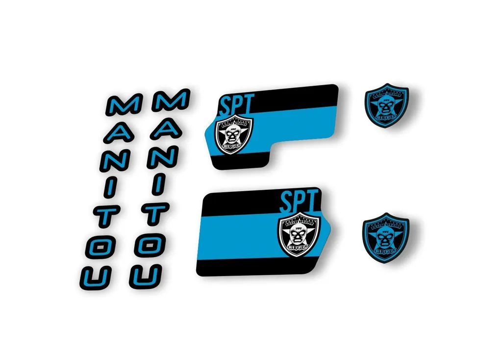 Manitou Circus Sport 2020 Fork Suspension Decal Kit Sticker Set Blue