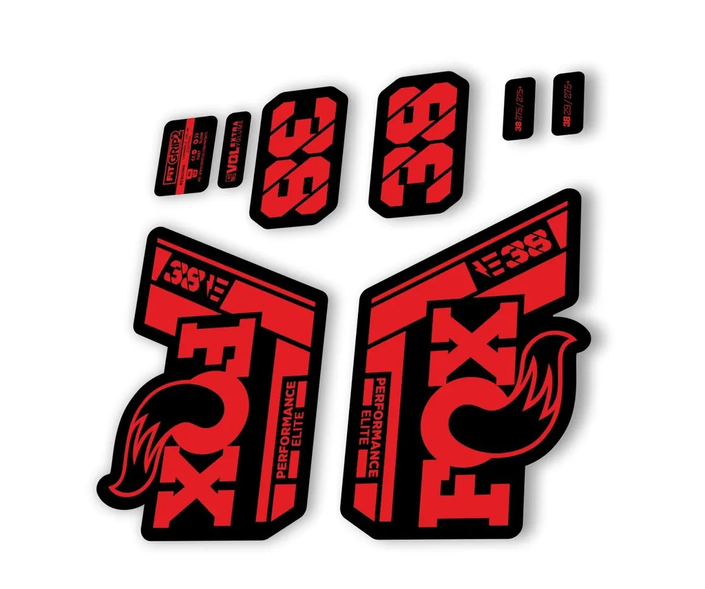 FOX 38 P. Elite E Bike 2021 Forks Suspension Factory Decal Sticker Red