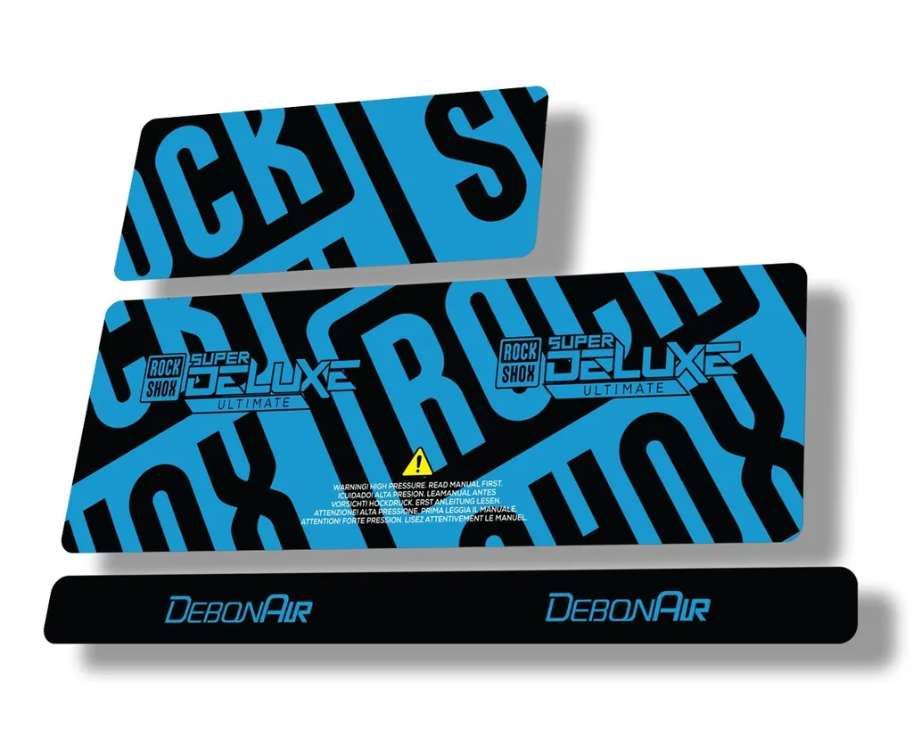 Rock Shox 2020 Super Deluxe Ultimate Rear Shock Decal Sticker Adhesive Blue