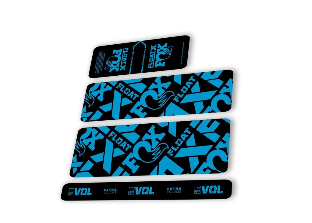 Fox 2022 Float X Performance Rear Shock Suspension Sticker Decal Blue