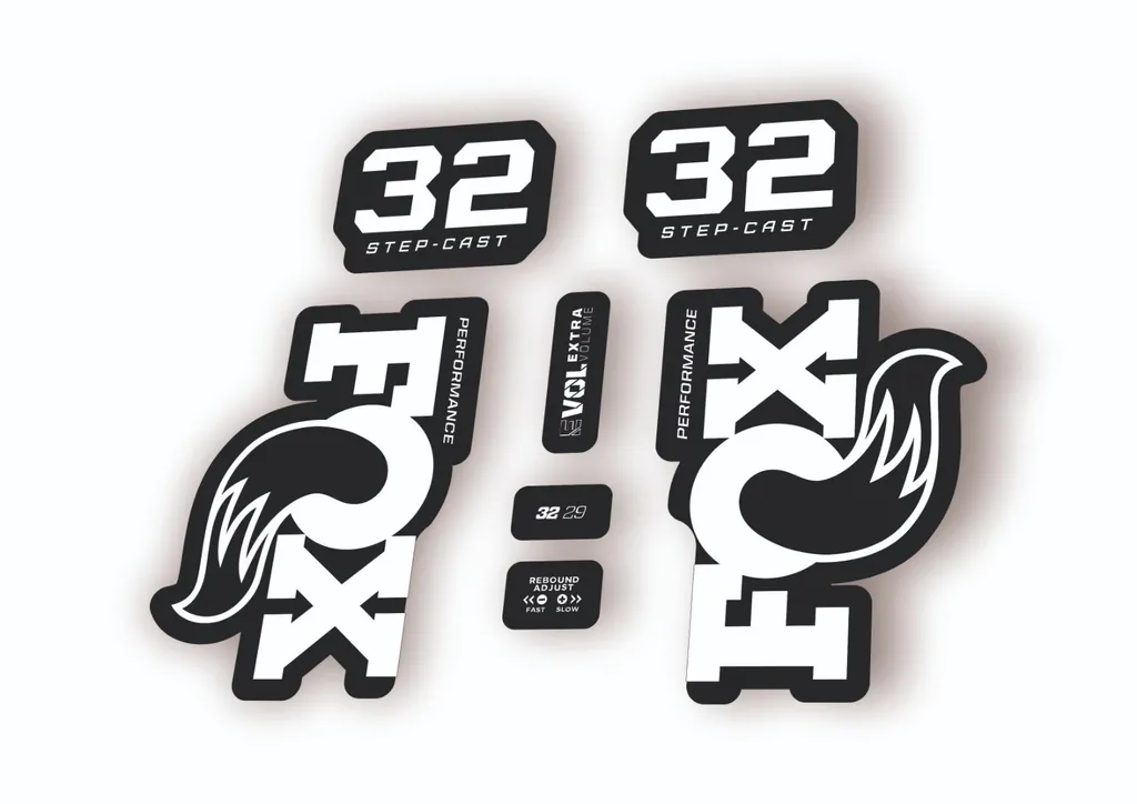 Fox 32 Step Cast Performance 2025 Fork Factory Decal Sticker Adhesive White