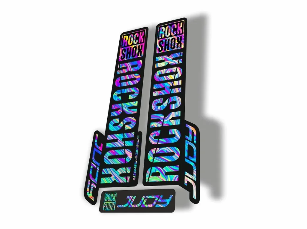 Rock Shox JUDY 2018 Fork Decal Mountain Bike Cycling Sticker Adhesive Oil Slick1