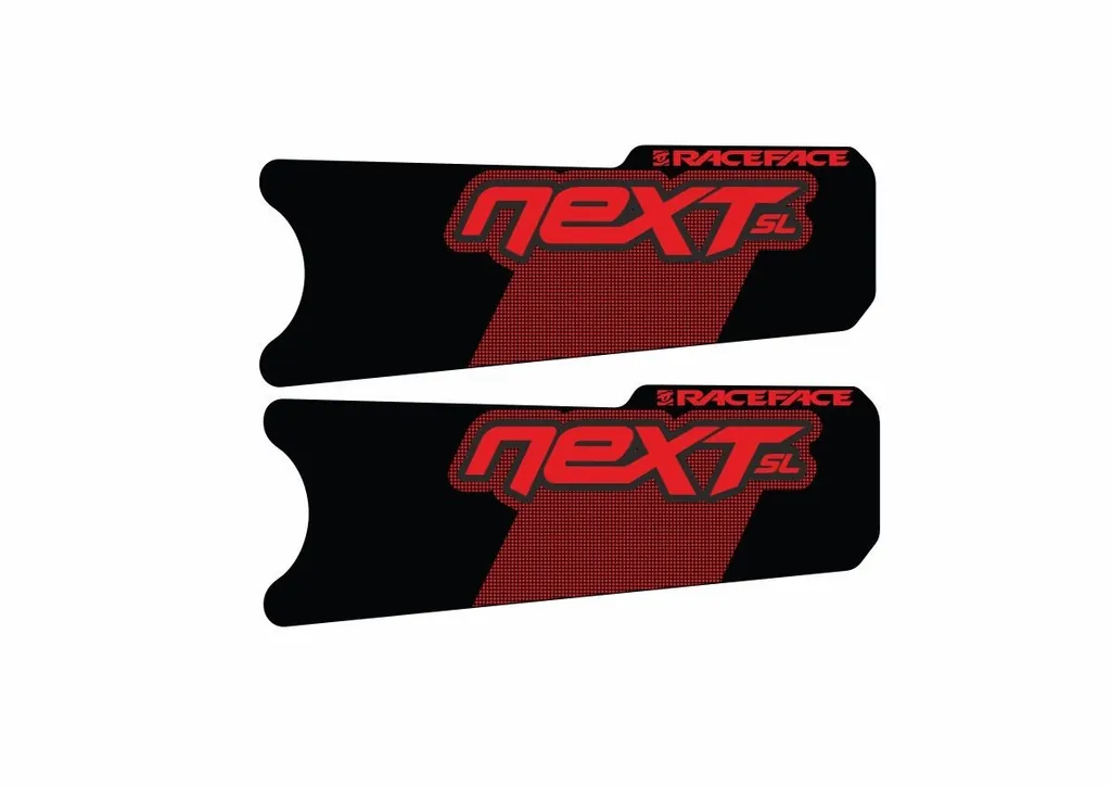 Race Face Next SL Crank Decals Set Sticker Mountain Bike Adhesive Red 2Pcs