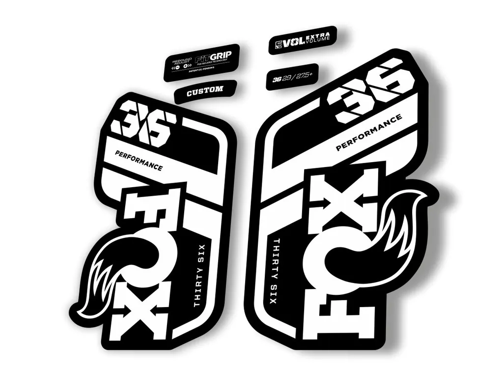 FOX 36 Performance 2021 Factory Fork Decals Suspension Sticker White