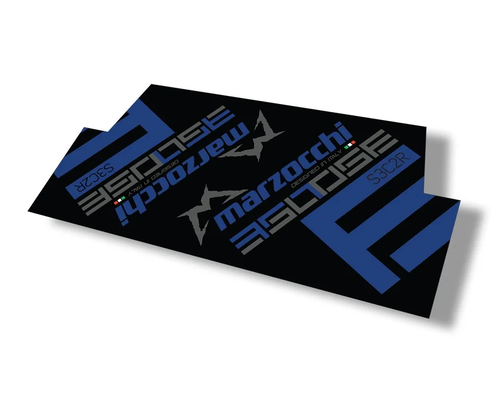 Marzocchi 350 S3C2R 2018 Rear Shock Sticker Decal Kit Adhesive Dark Blue