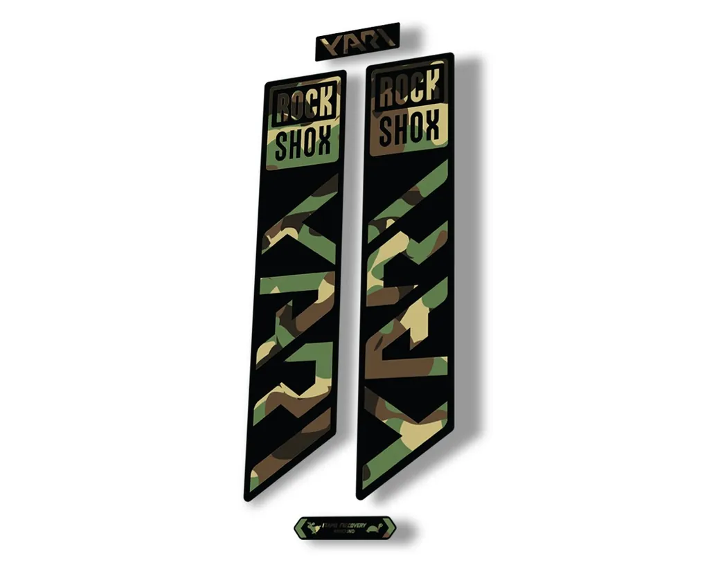 Rock Shox YARI 2021 Fork Decal Mountain Bike Cycling Sticker Adhesive Camo