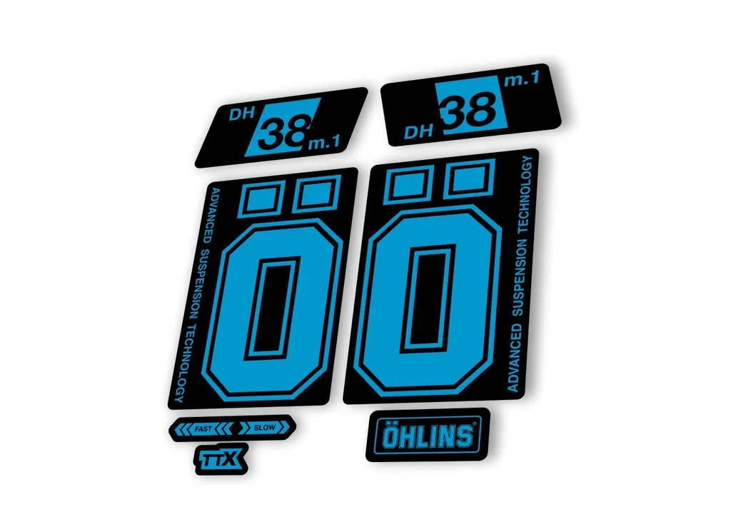 Ohlins DH38 M.1 2022 Fork Decal Mountain Bike Cycling Sticker Adhesive Blue