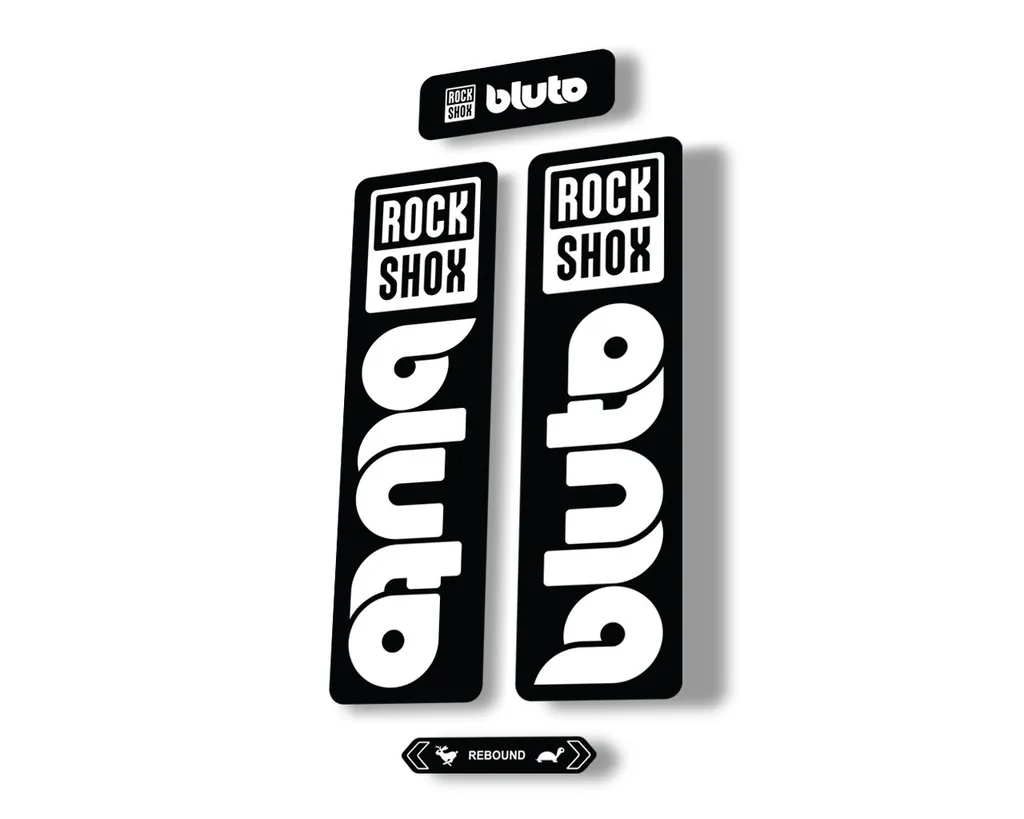 Rock Shox BLUTO 2021 Mountain Bike Cycling Decal Kit Sticker Adhesive White