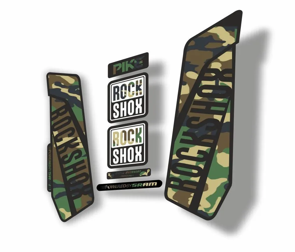 Rock Shox Pike 2016 Mountain Bike Cycling Decal Kit Sticker Adhesive Camuflage