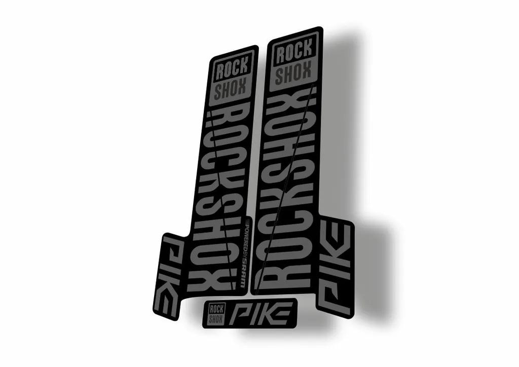Rock Shox Pike 2018 Mountain Bike Cycling Decal Kit Sticker Adhesive Gray