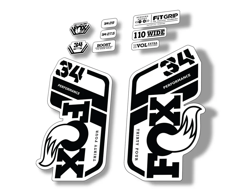FOX 34 Performance 2021 Factory Fork Decals Suspension Sticker Black