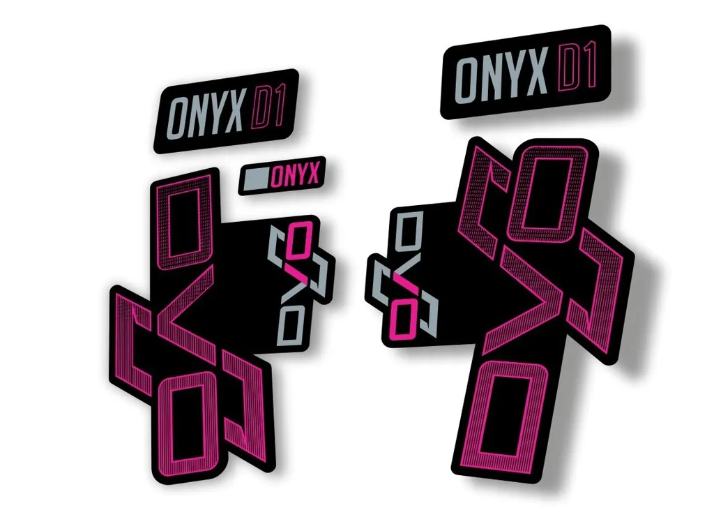 DVO Onyx D1 2022 Fork Suspension Sticker Factory Decal Adhesive Pink