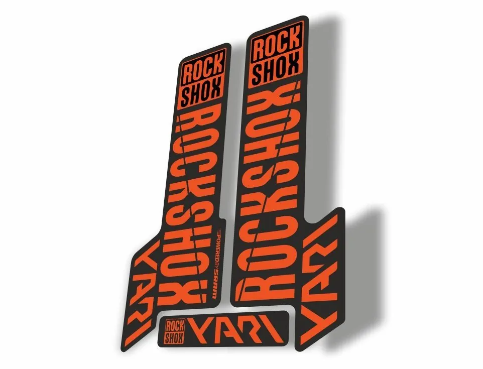 Rock Shox YARI 2018 Fork Decal Mountain Bike Cycling Sticker Adhesive Orange