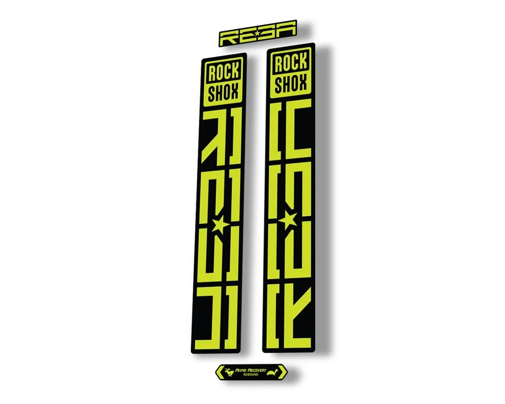 Rock Shox REBA 2021 Fork Decal Mountain Bike Sticker Adhesive Set Lime Green