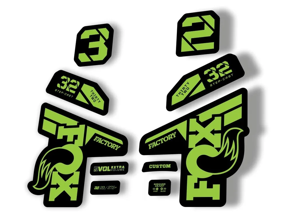 Fox 32 Factory 2021 Fork Suspension Decal Sticker Adhesive Green