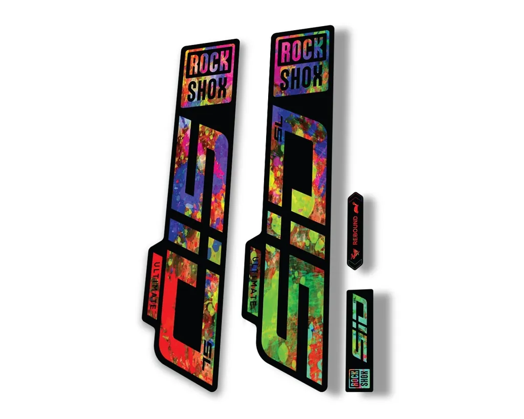 Rock Shox SID SL Ultimate 2021 Mountain Bike Cycling Decal Sticker Oil Slick