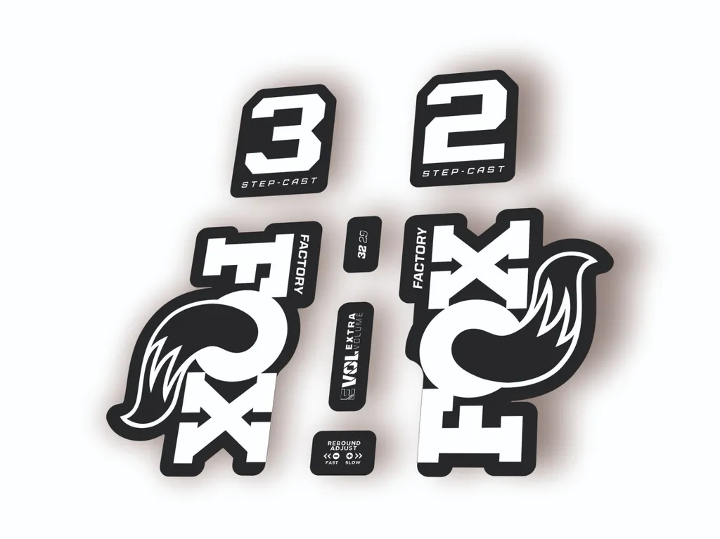 Fox 32 Step Cast 2025 Fork Suspension Factory Decal Sticker Adhesive White