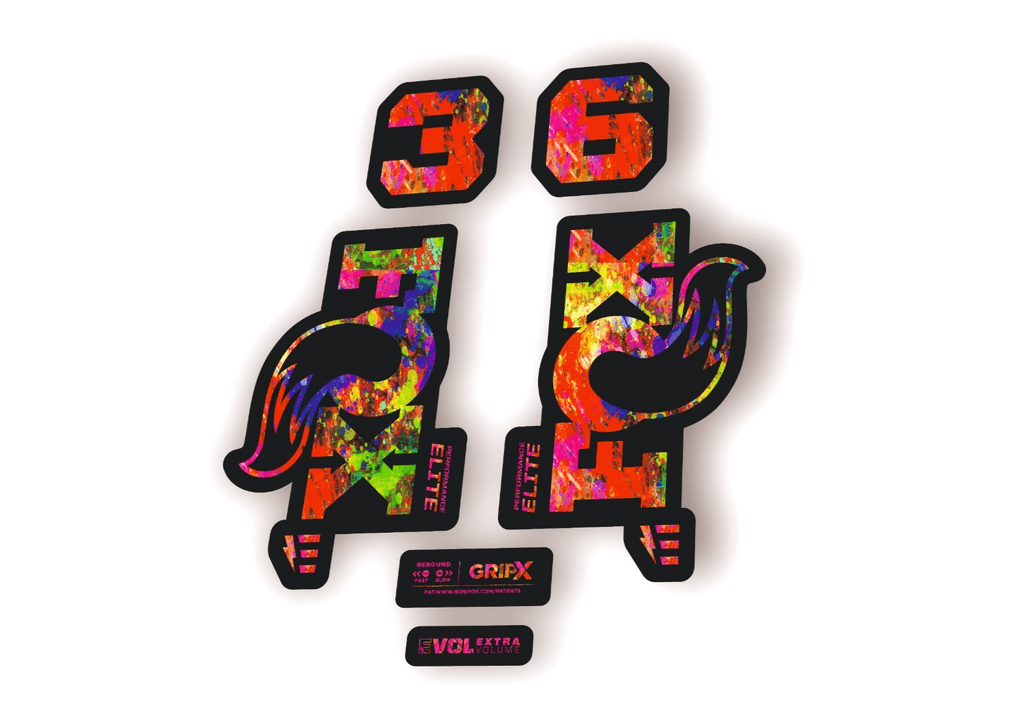FOX 36 Elite E-Optimized 2026 Fork Factory Decal Sticker Adhesive Oil Slick