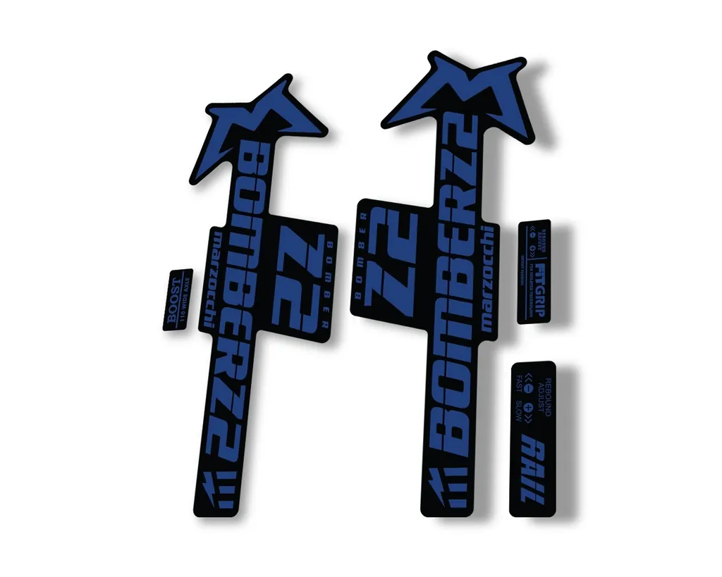 Marzocchi Bomber Z2 E Bike 2022 Fork Suspension Sticker Decal Kit Dark Blue