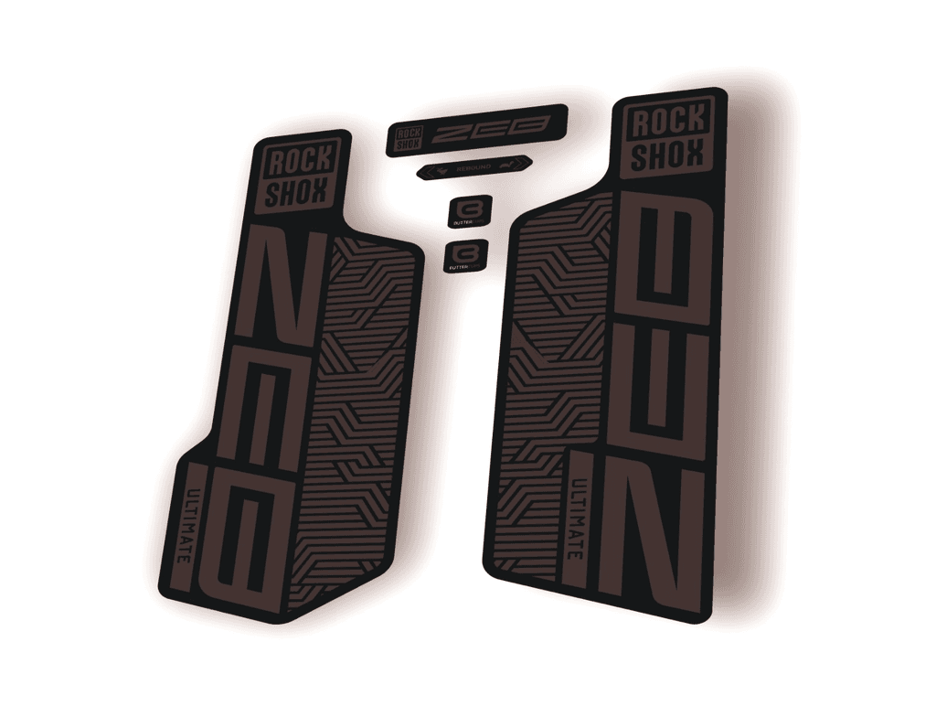 Rock Shox ZEB ULTIMATE 2024 Flight Attendant Bike Cycling Decal Sticker Gray