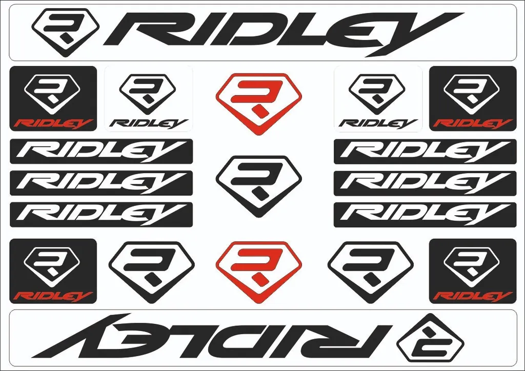 Bicycle Vinyl Stickers – Compatible with RIDLEY Bikes – Black