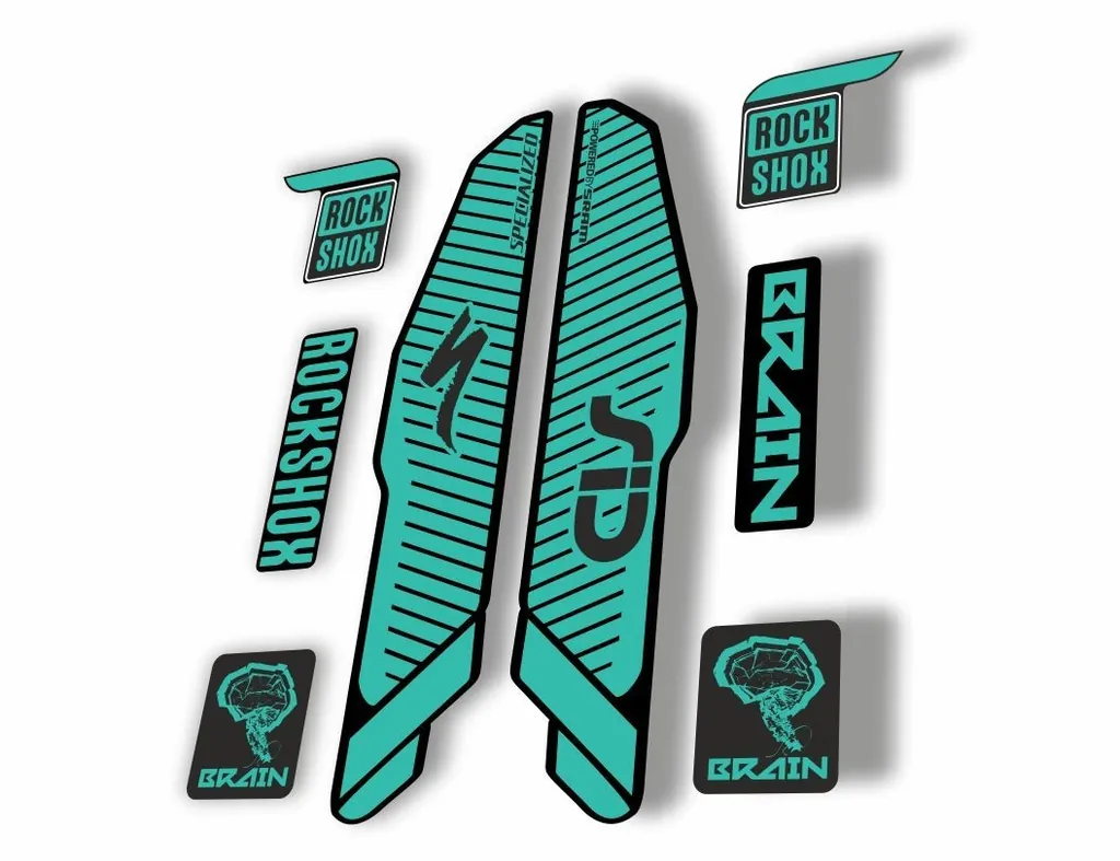 Rock Shox SID Brain 2015 Mountain Bike Cycling Decal Sticker Adhesive Dolphin