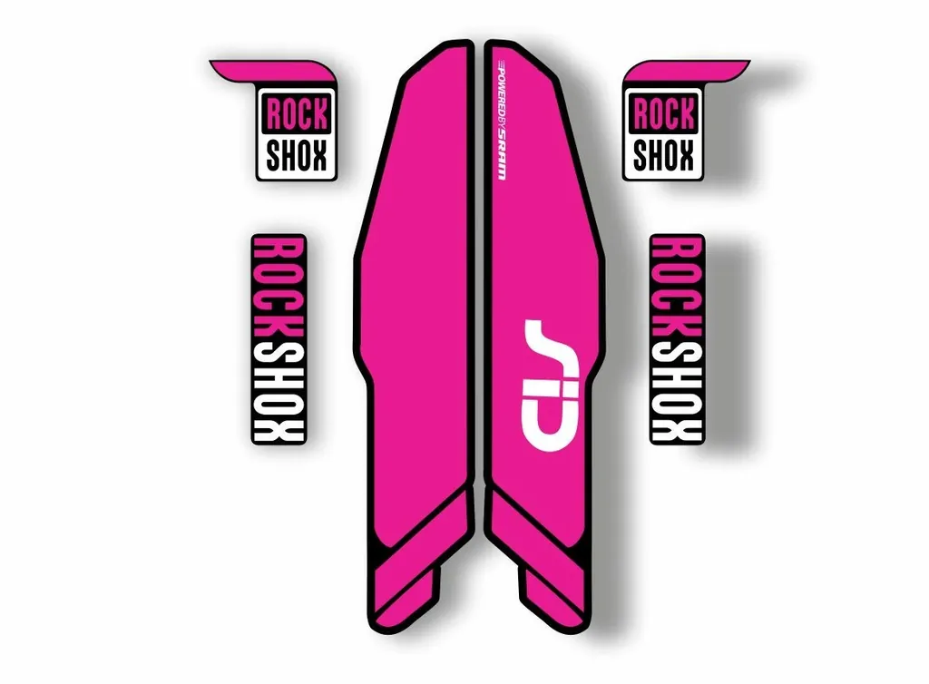 Rock Shox SID 2015 Mountain Bike Cycling Decal Kit Sticker Adhesive Kit Pink