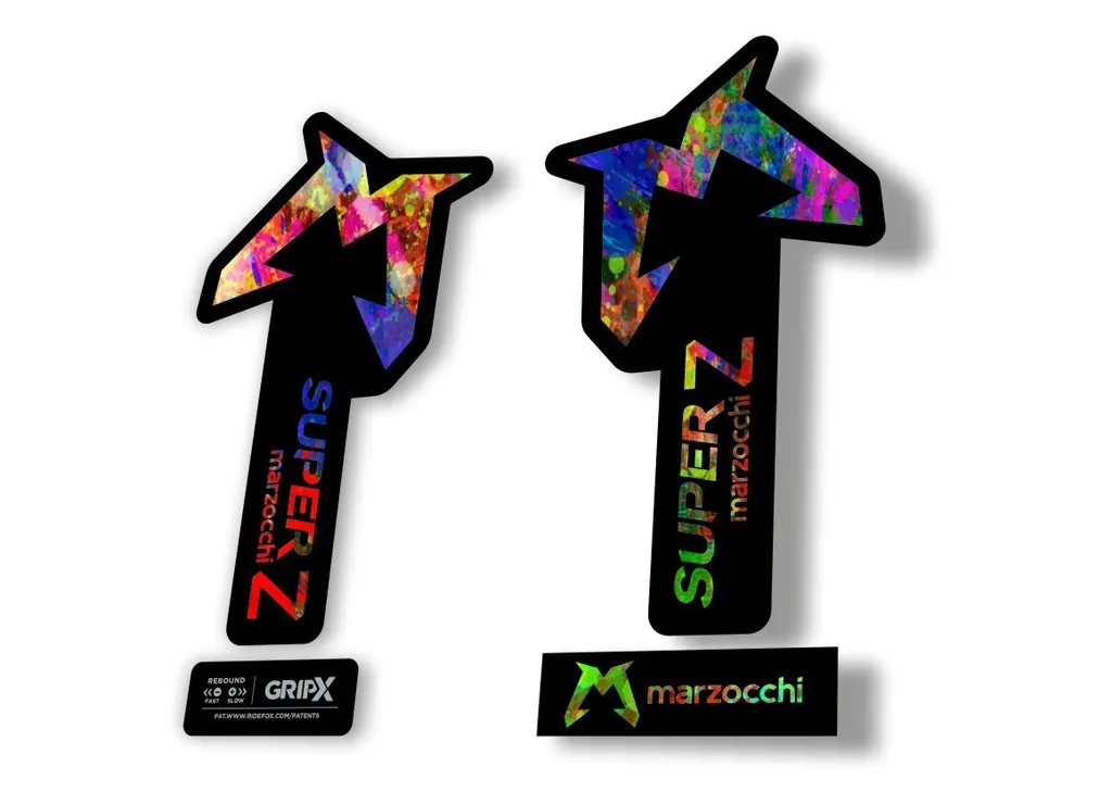 Marzocchi SUPER Z 2025 Fork Suspension Sticker Decal Kit Adhesive Oil Slick