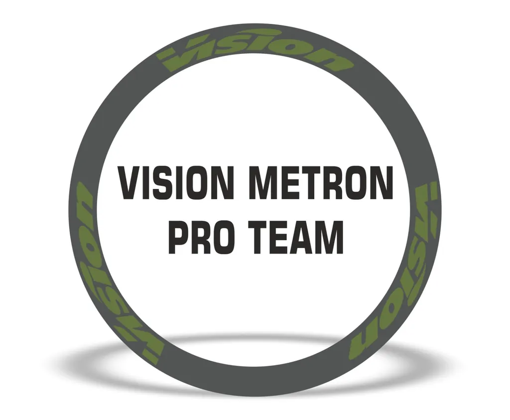 Vision Metron Pro Team Road Bike Rim Decal Wheel Sticker Set Adhesive Olive