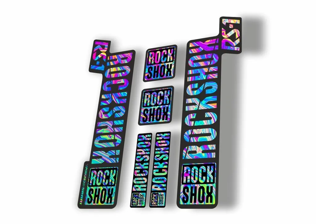 Rock Shox RS1 2018 Fork Decal Mountain Bike Cycling Sticker Adhesive Oil Slick 1