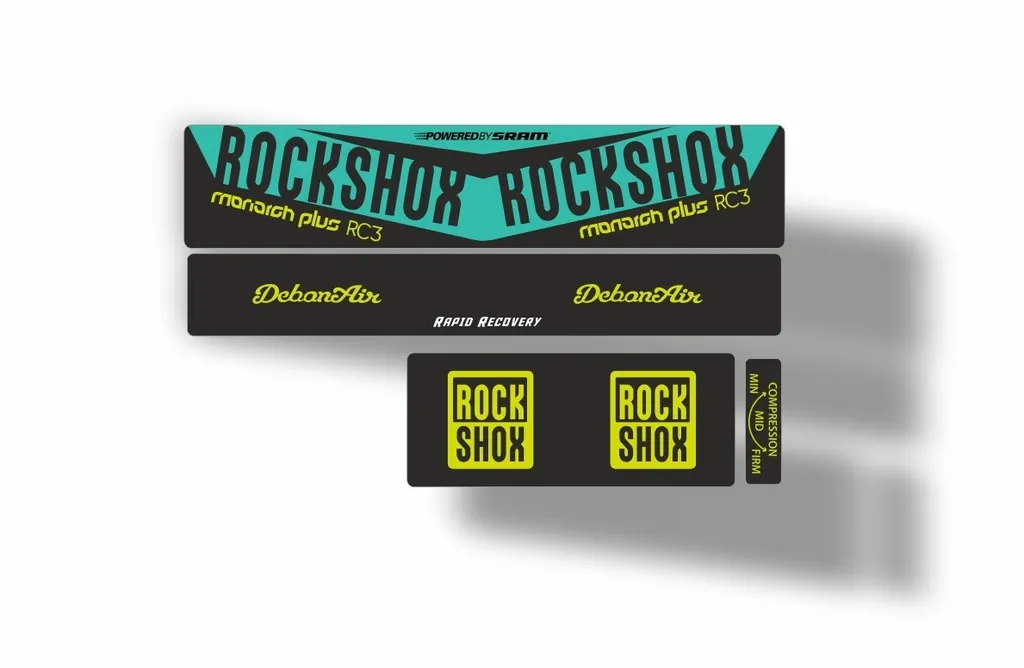 Rock Shox 2016 MONARCH Plus RC3 Rear Shock MTB Decal Sticker Adhesive Dolphin