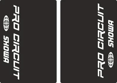 Showa ProCircuit Motocross Upper Fork Decal Stickers Graphic Set Adhesive Black