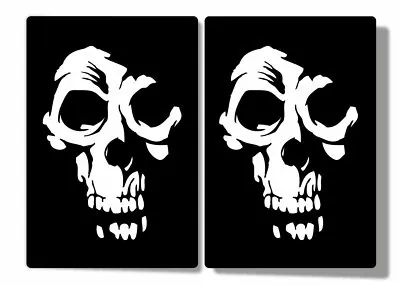 Upper Fork Custom Suspension Bike Decal Stickers Set Adhesive Skull Theme 2
