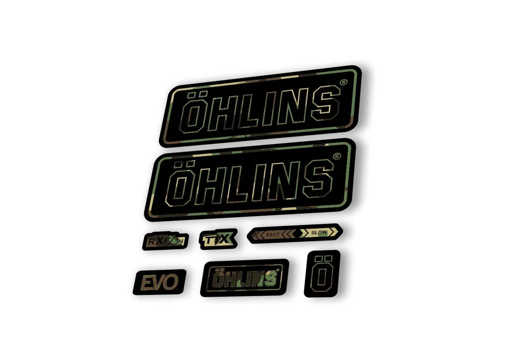 Ohlins RXF34 EVO 2018 Rear Shock Decal Mountain Bike Cycling Sticker Camo