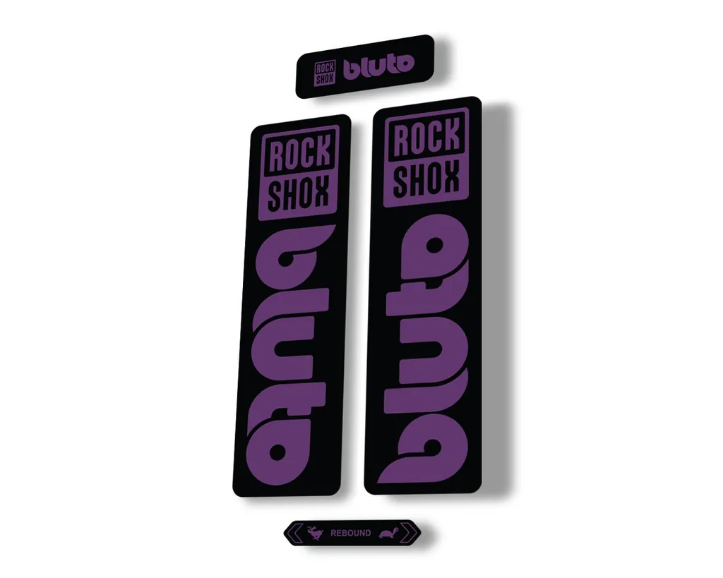Rock Shox BLUTO 2021 Mountain Bike Cycling Decal Kit Sticker Adhesive Purple