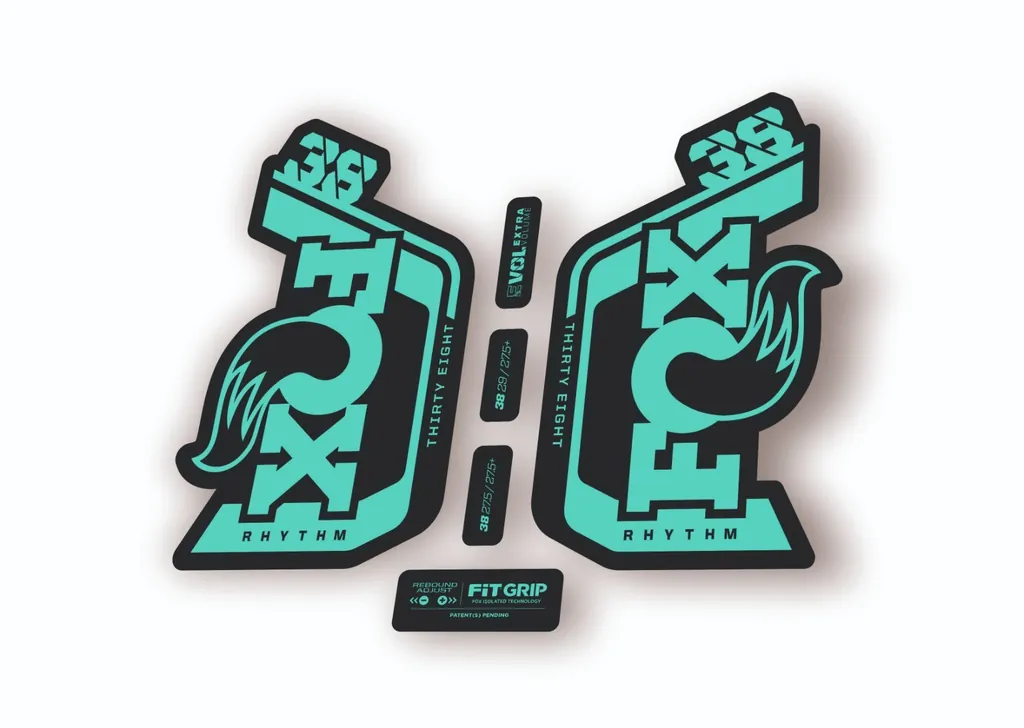 Fox 38 Rhythm 2024 Fork Suspension Factory Decal Sticker Adhesive Lime Green