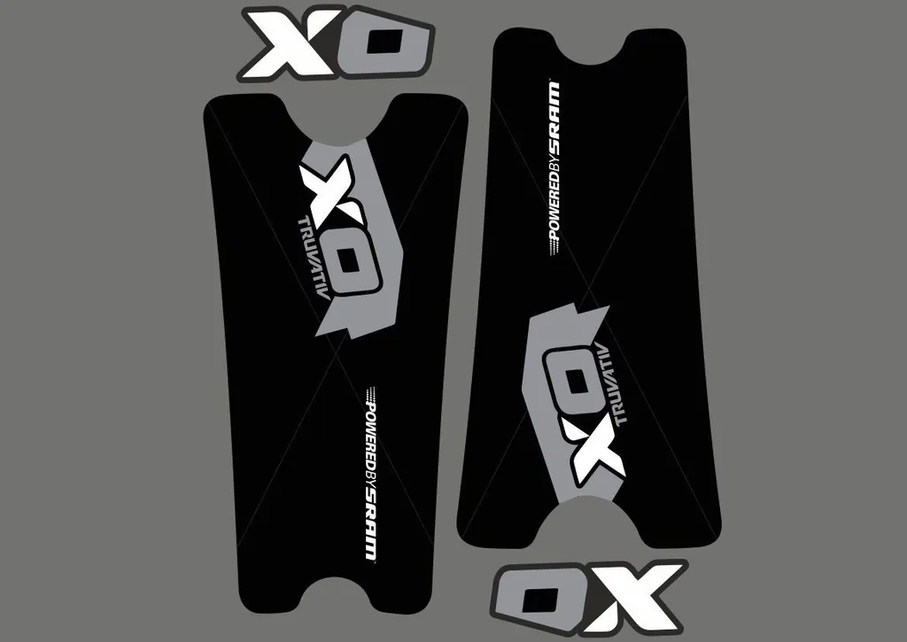 Crank Set Sticker Decal MTB SRAM X0 Mountain Bike Bicycle Adhesive 4 Pcs White