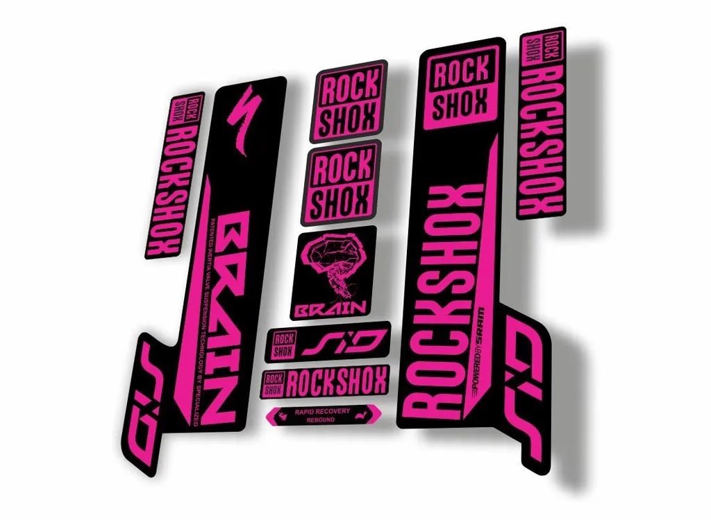 Rock Shox SID Brain 2018 Mountain Bike Cycling Decal Sticker Adhesive Pink