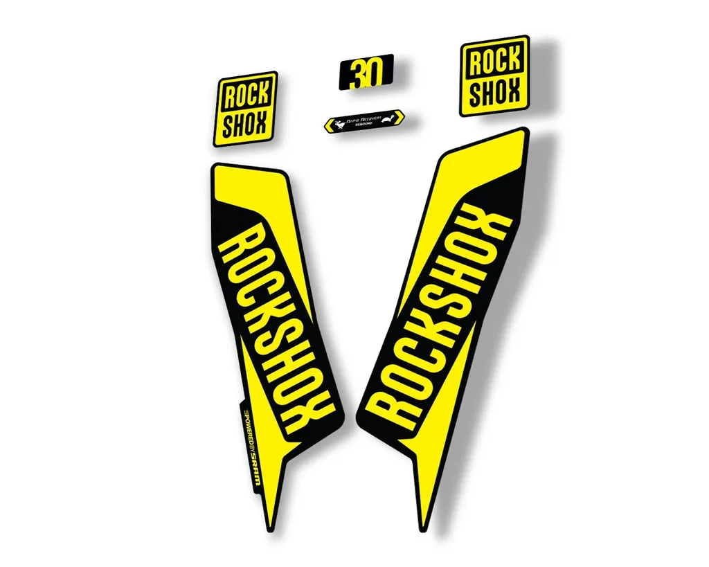 Rock Shox TK 30 2021 Fork Decals Suspension Sticker Adhesive Yellow
