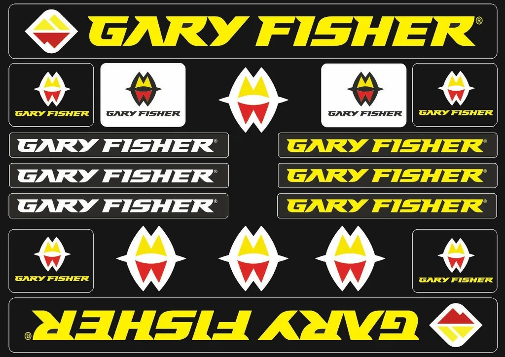 Bicycle Vinyl Frame Stickers – Compatible with GARY FISHER Bikes – Yellow