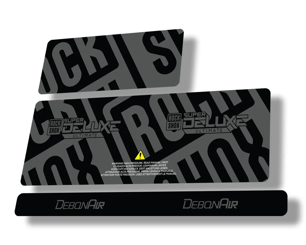 Rock Shox 2020 Super Deluxe Ultimate Rear Shock Decal Sticker Adhesive Gray