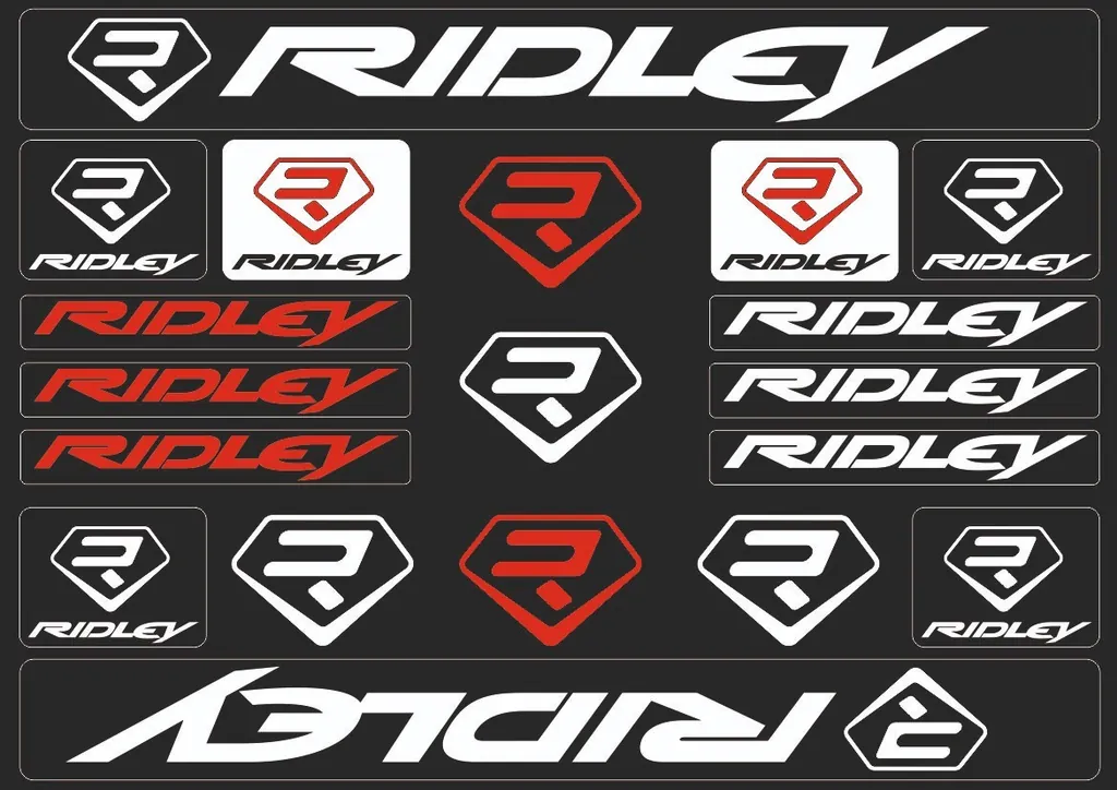 Bicycle Vinyl Stickers – Compatible with RIDLEY Bikes – White