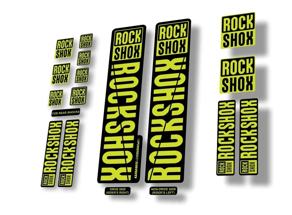 Rock Shox 2018 Decal Set For 30 32 RS1 Mountain Bike Cycling Sticker Lime Green