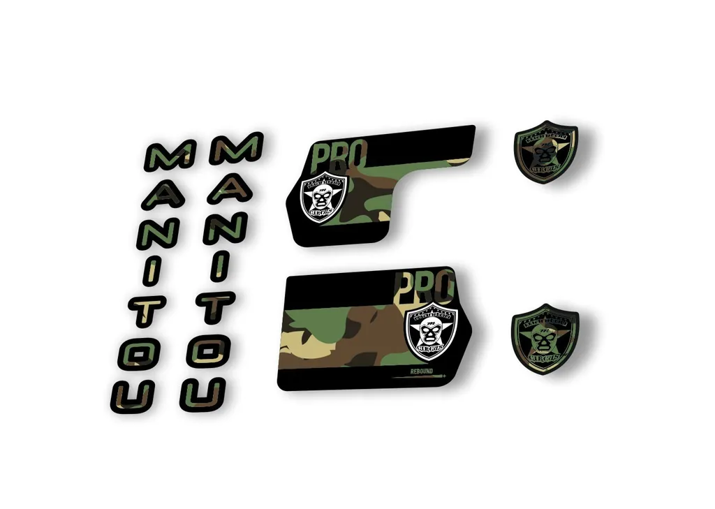 Manitou Circus Pro 2020 Fork Suspension Decal Kit Sticker Set Camo