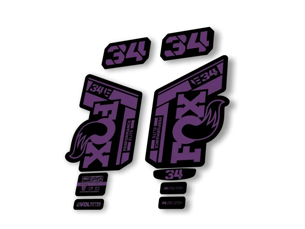 Fox 34 2022 Performance Elite E Bike Fork Decals Suspension Sticker Purple