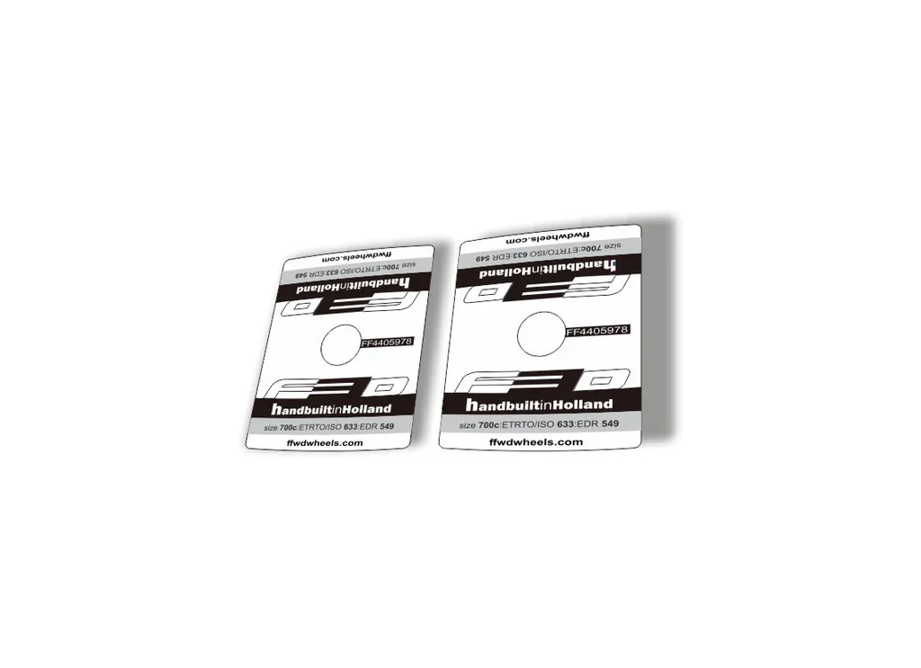 FFWD F3D Bicycle Valve Decal Road Bike Rims Sticker Set Vinyl Sheet White 2 Pcs