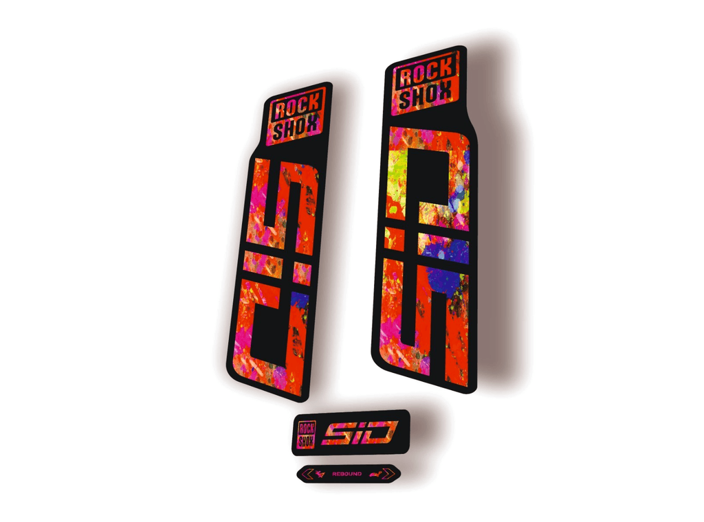 Rock Shox SID 2024 Fork Decal Mountain Bike Cycling Sticker Kit Oil Slick